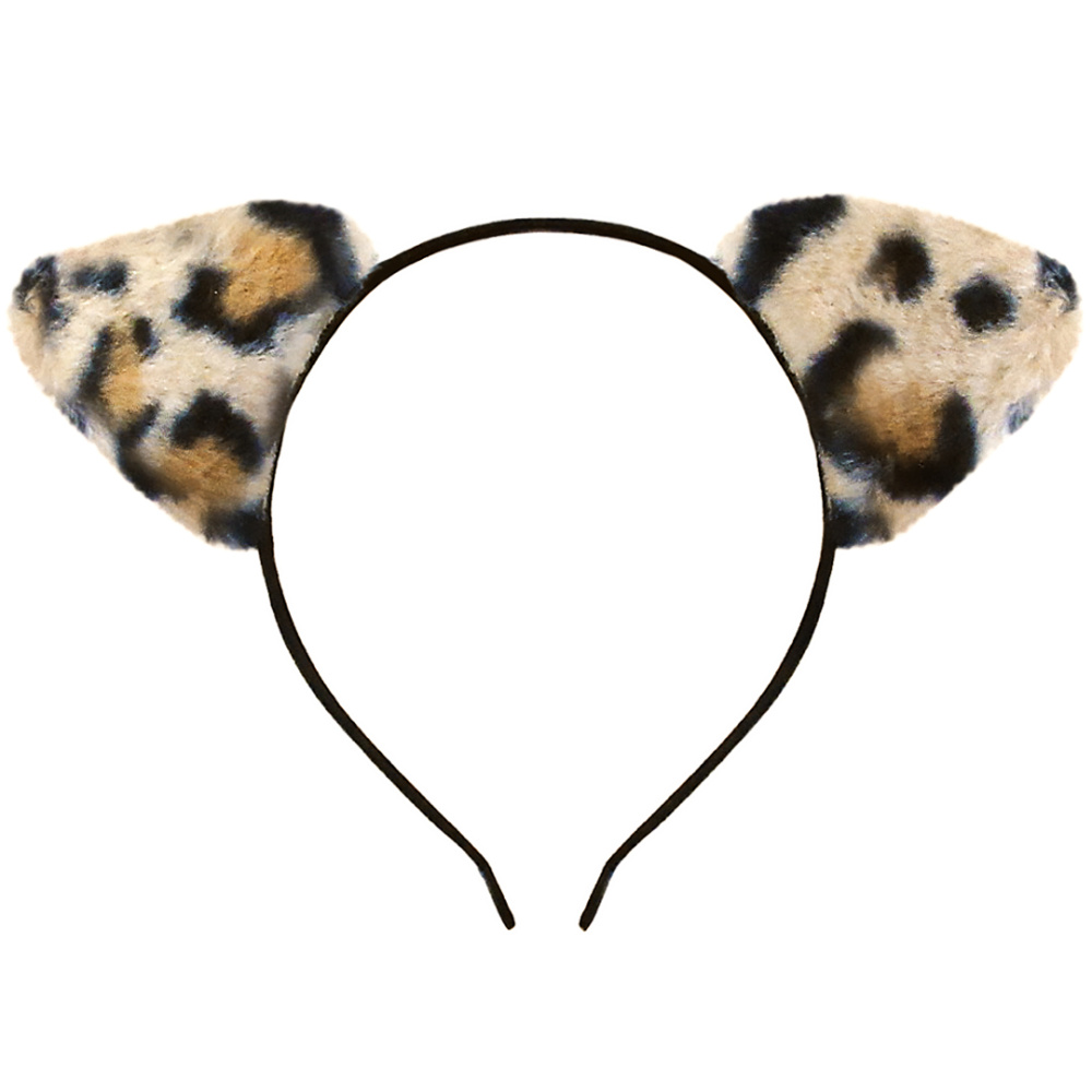 картинка Ободок, Пушистые ушки, Окрас леопарда, 1 шт. от магазина FiestaGift
