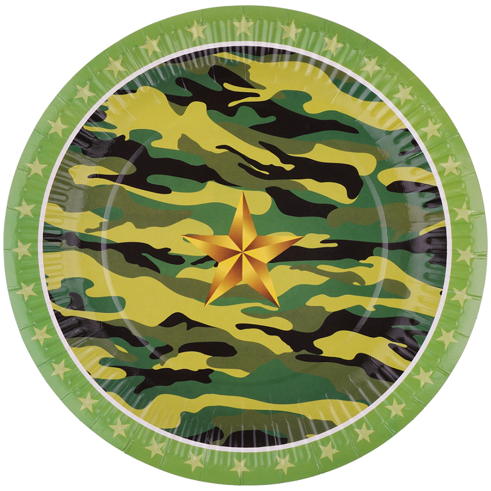 картинка Тарелки (9''/23 см) Звездный Камуфляж, 6 шт. от магазина FiestaGift