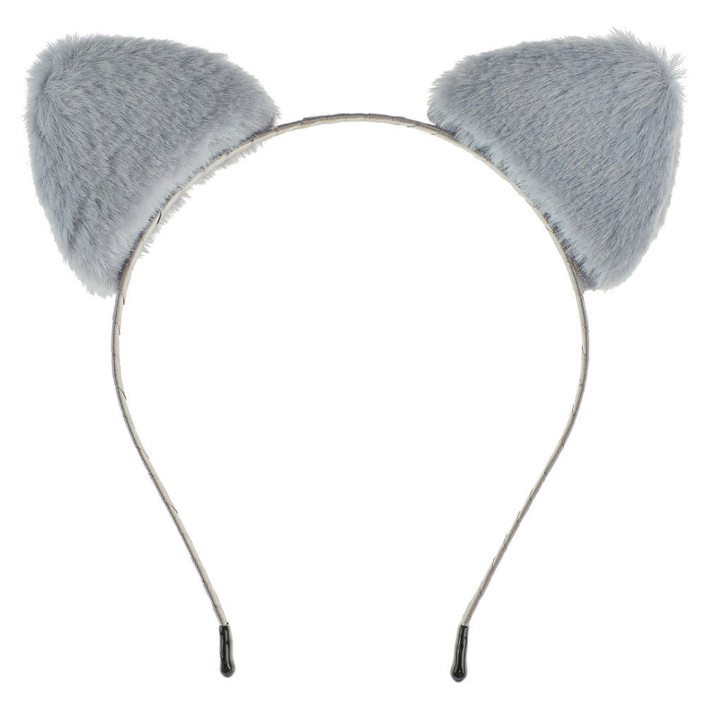 картинка Ободок, Пушистые ушки - фурри, Серый, 1 шт. от магазина FiestaGift