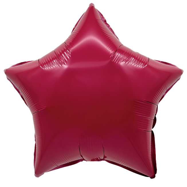 картинка Шар (18''/46 см) Звезда, Бургундия, 1 шт. от магазина FiestaGift