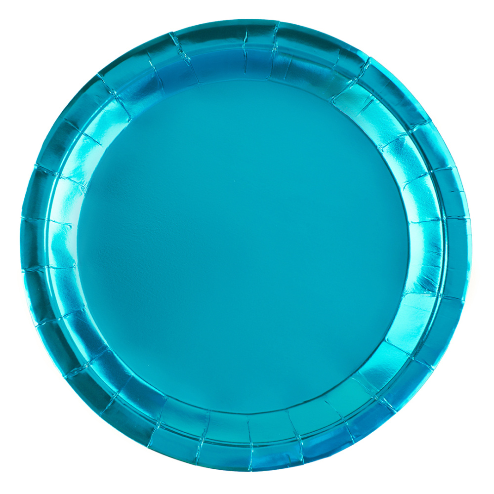 картинка Тарелки (9''/23 см) Голубой, Металлик, 6 шт. от магазина FiestaGift