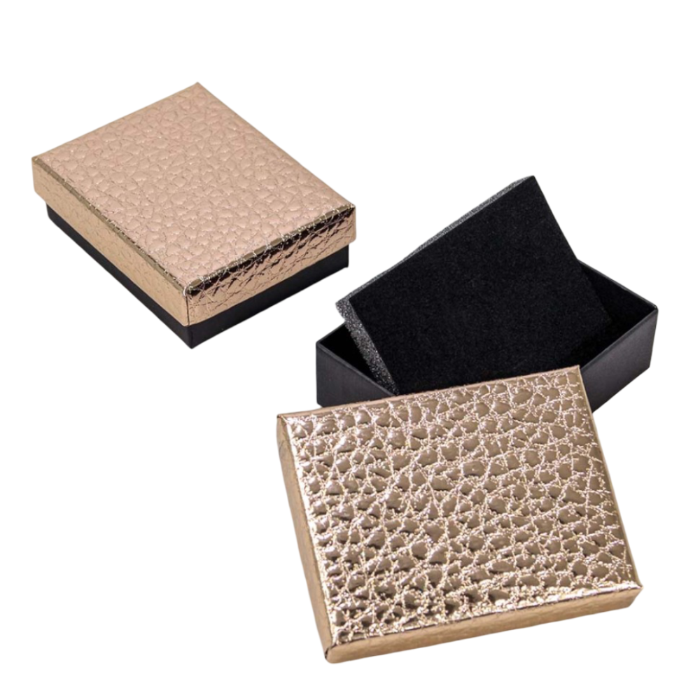 картинка Коробка Прямоугольная 9*7*3 "Кожа крокодила" Бронзовый 1/12 1/480 Арт: 62679/1 от магазина FiestaGift.ru