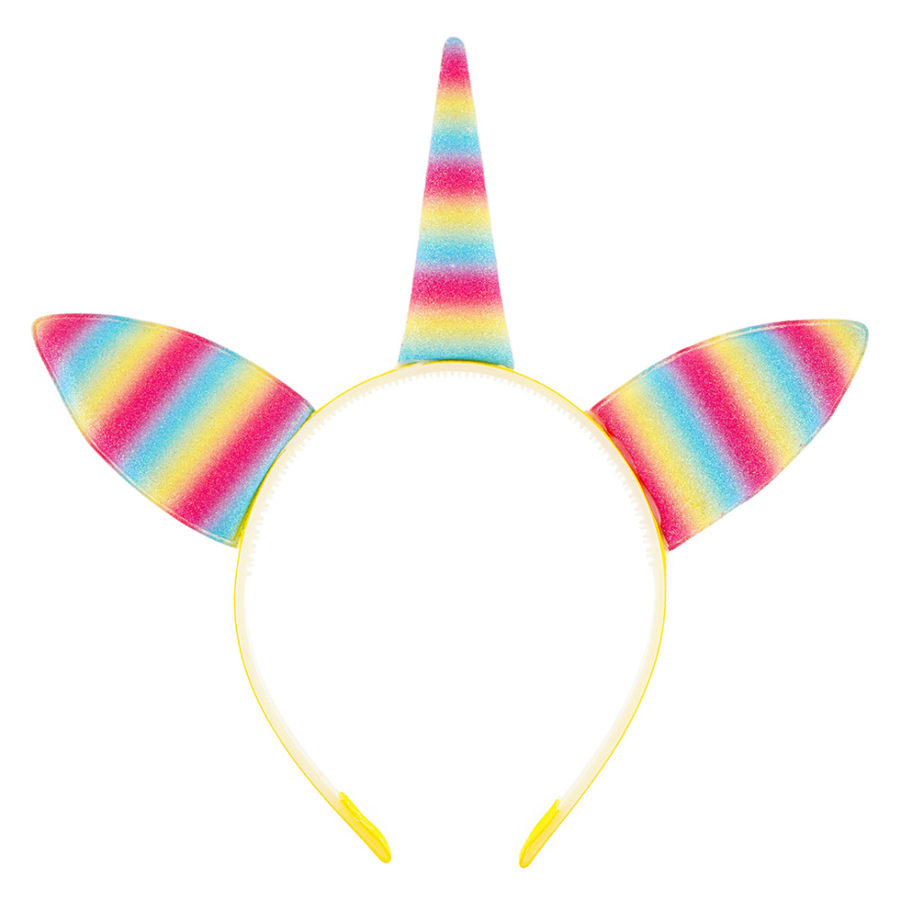 картинка Ободок, Единорог, Радужный, с блестками, 1 шт. от магазина FiestaGift