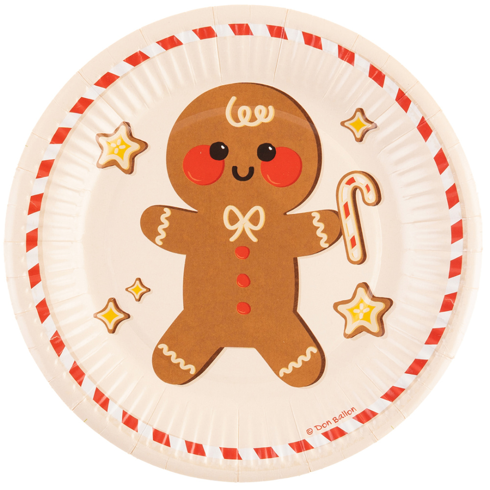картинка Тарелки (7''/18 см) Пряничный человечек, 6 шт. от магазина FiestaGift