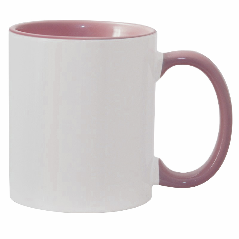 картинка Арт.58 - Кружка цветная внутри + цветная ручка (розовая) от магазина FiestaGift