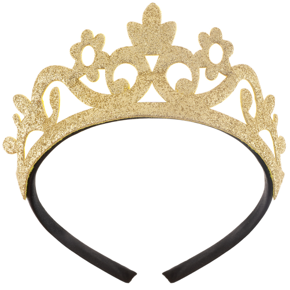 картинка Ободок, Изящная корона, Золото, 1 шт. от магазина FiestaGift
