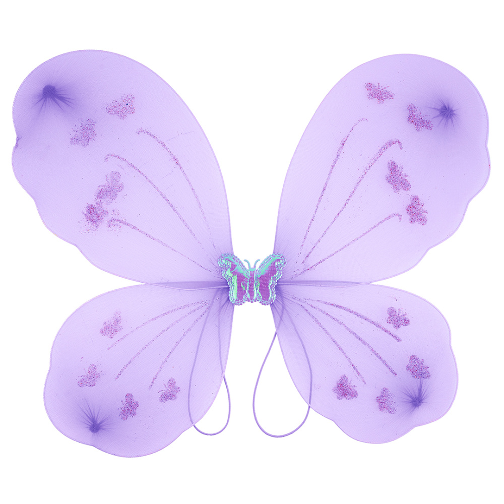 картинка Крылья, Бабочка, Сиреневый, с блестками, 48*37 см, 1 шт. от магазина FiestaGift