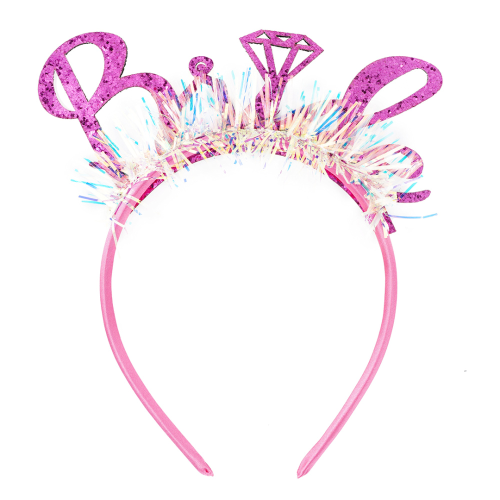 картинка Ободок, BRIDE, пластик, Фуксия, 17*16 см, 1 шт. от магазина FiestaGift