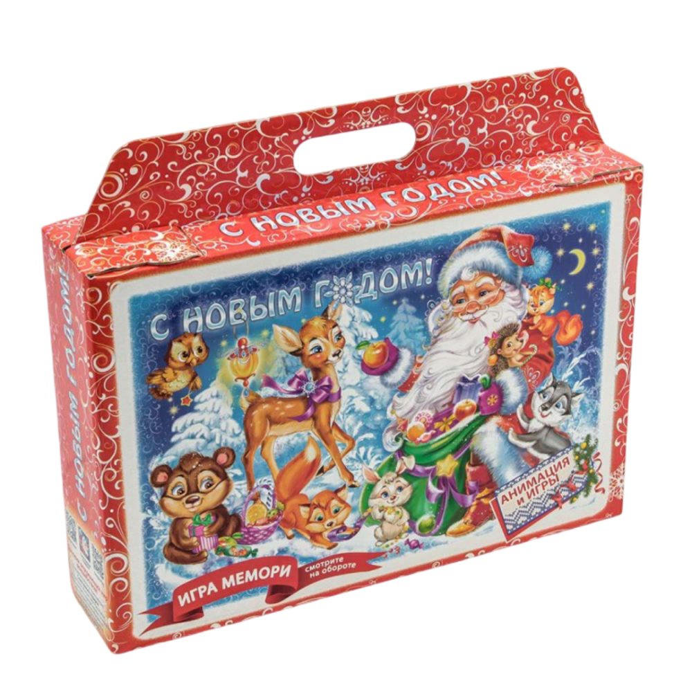 картинка Коробка Сборная 31*27*6,5 "Мешок подарков" 1/50 от магазина FiestaGift.ru
