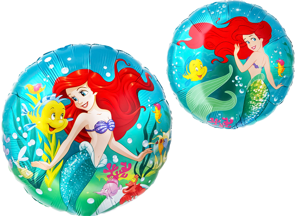 картинка Шар (18''/46 см) Круг, Русалочка Ариэль, 1 шт. от магазина FiestaGift