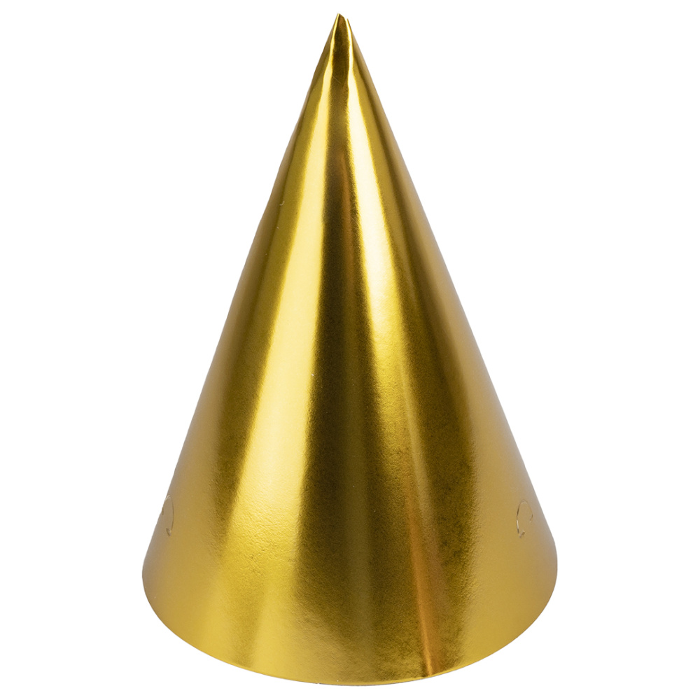 картинка Колпаки, Золото, Металлик, 16 см, 6 шт. в упак. от магазина FiestaGift