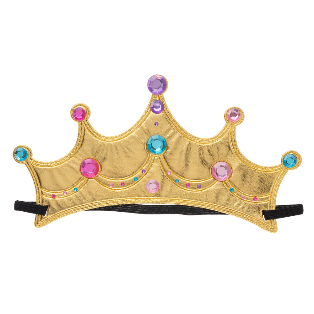 картинка Корона тканевая, Принцесса, Укрась ее сама, Золото, 1 шт. от магазина FiestaGift