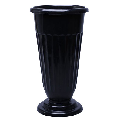 картинка Ваза рифленая D23 H45 черная  от магазина FiestaGift.ru