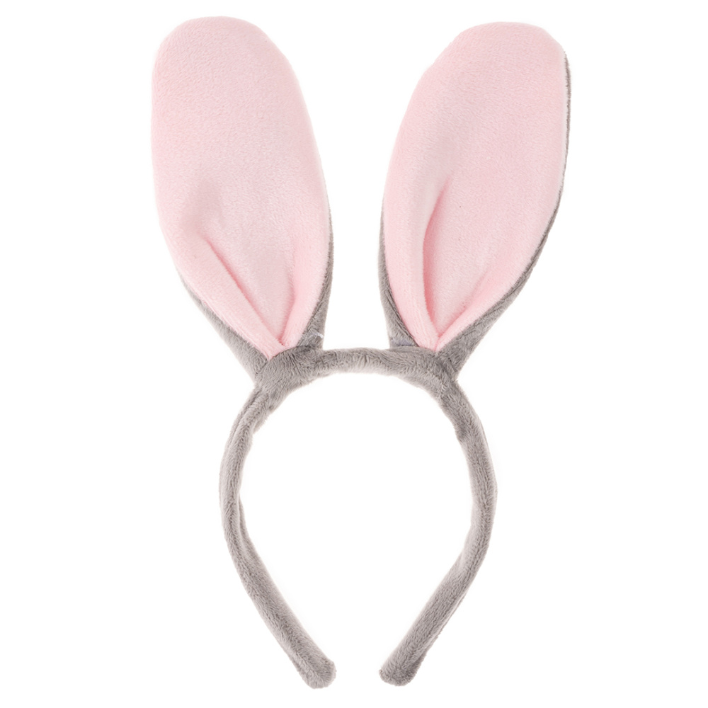 картинка Ободок, Зайка, Серый/Розовый, 1 шт. от магазина FiestaGift