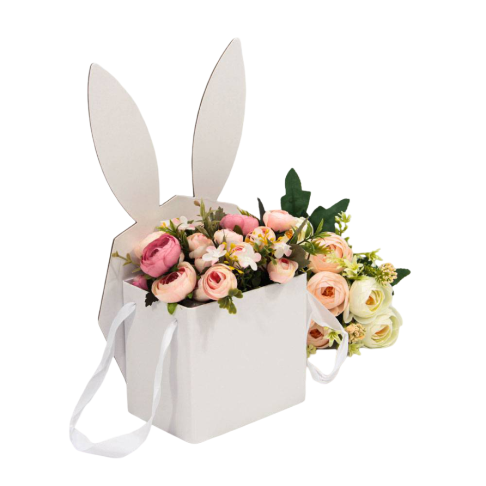 картинка Коробка Сборная 18*9,5*31 "Зайка" Белый 1/10 1/80 Арт: 720796/1 от магазина FiestaGift.ru