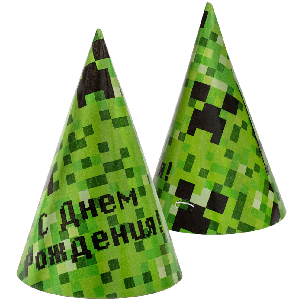 картинка Колпаки, Пиксели, 6 шт. в упак. от магазина FiestaGift