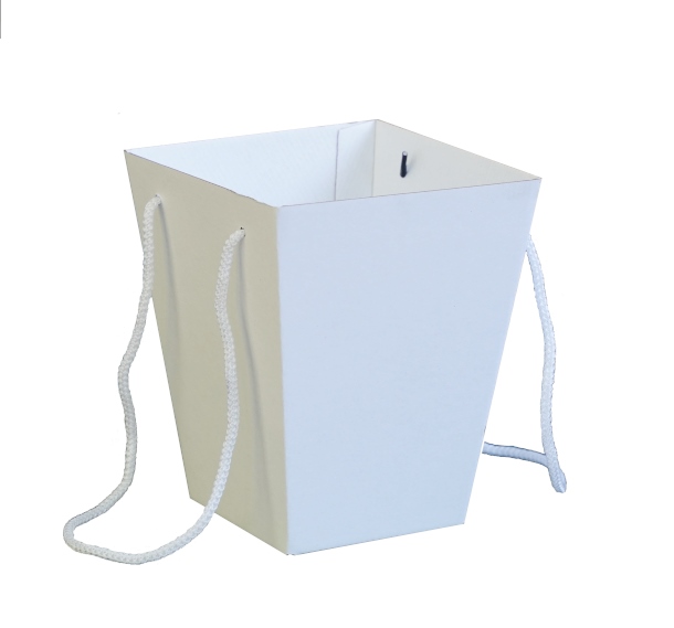 картинка Коробка для цветов 125*180*225 белая от магазина FiestaGift.ru