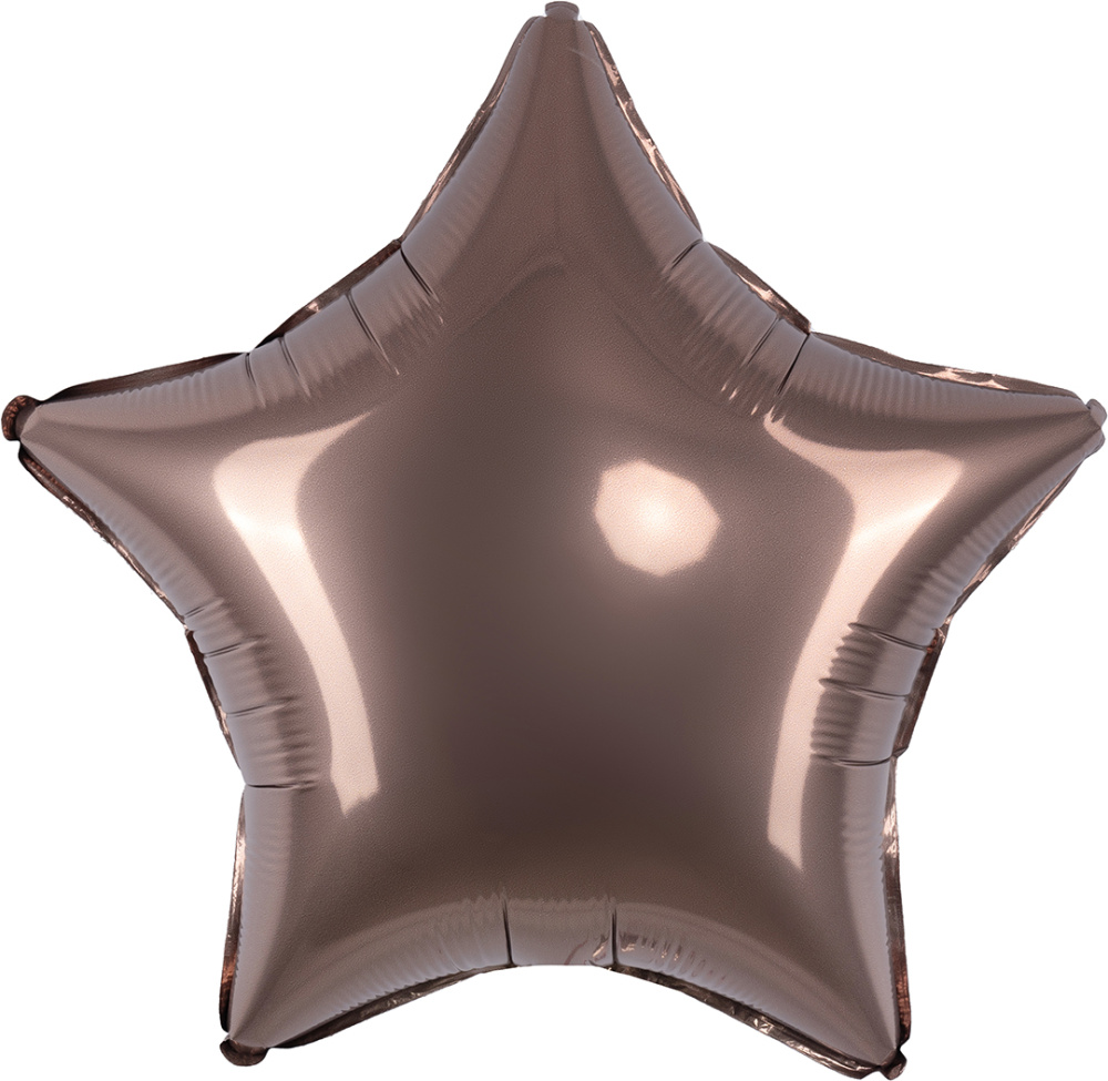 картинка Шар (18''/46 см) Звезда, Шоколад, Сатин, 1 шт. от магазина FiestaGift