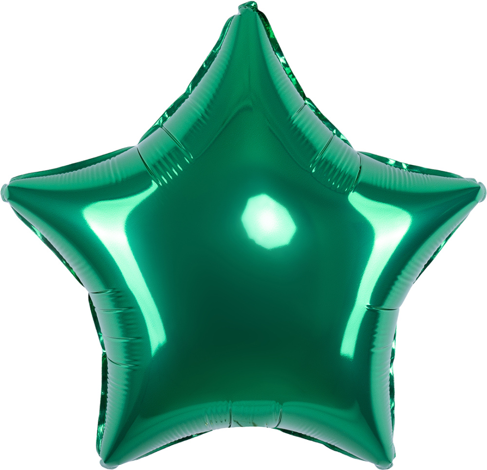 картинка Шар (18''/46 см) Звезда, Зеленый, Сатин, 1 шт. от магазина FiestaGift