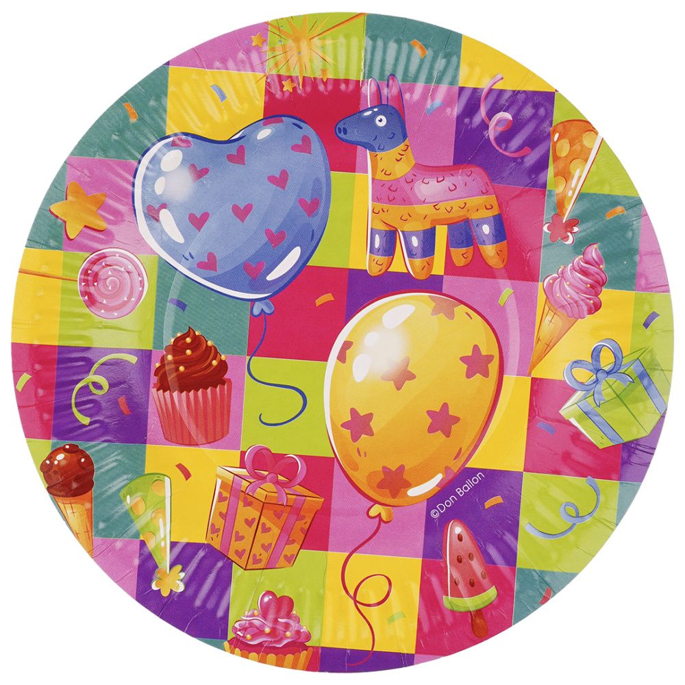картинка Тарелки (7''/18 см) Яркий праздник, 6 шт. от магазина FiestaGift