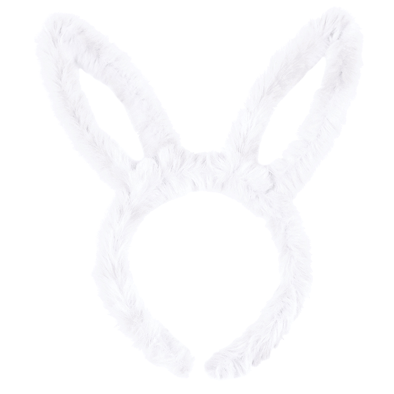 картинка Ободок, Зайка, Нежные ушки, Белый, 1 шт. от магазина FiestaGift