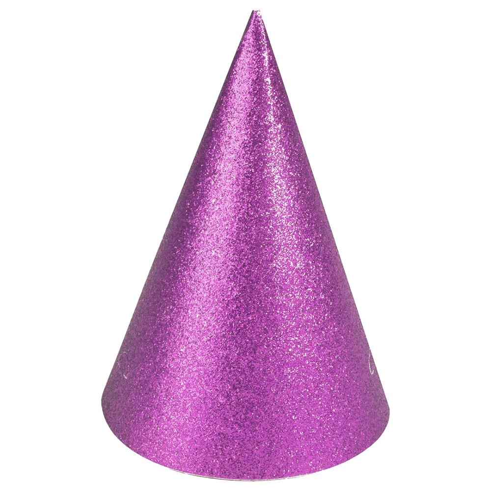картинка Колпаки, Фиолетовый, с блестками, 16 см, 6 шт. в упак. от магазина FiestaGift