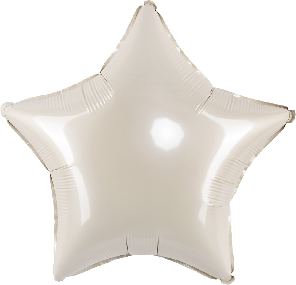 картинка Шар (18''/46 см) Звезда, Кремовый, Сатин, 1 шт. от магазина FiestaGift
