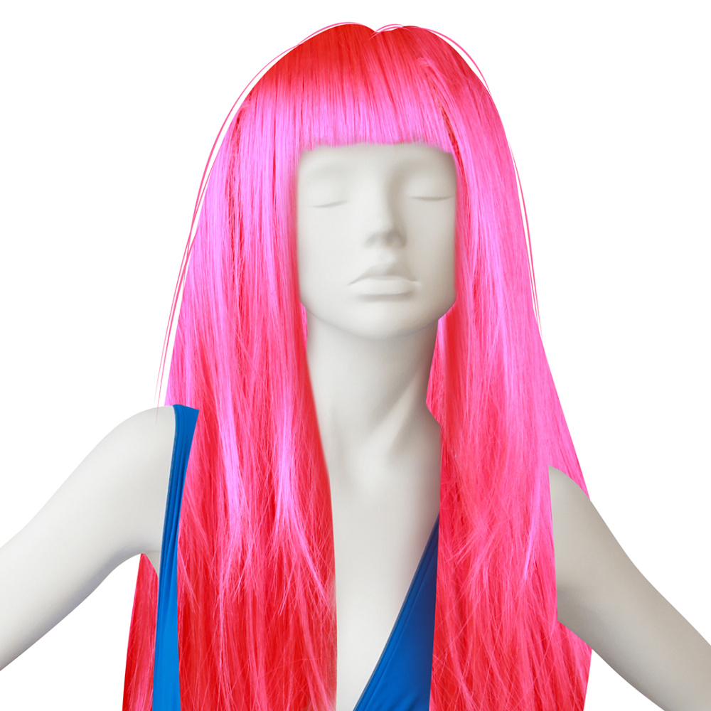 картинка Парик карнавальный, 160 гр, Классик, Розовый, 1 шт. в упак. от магазина FiestaGift