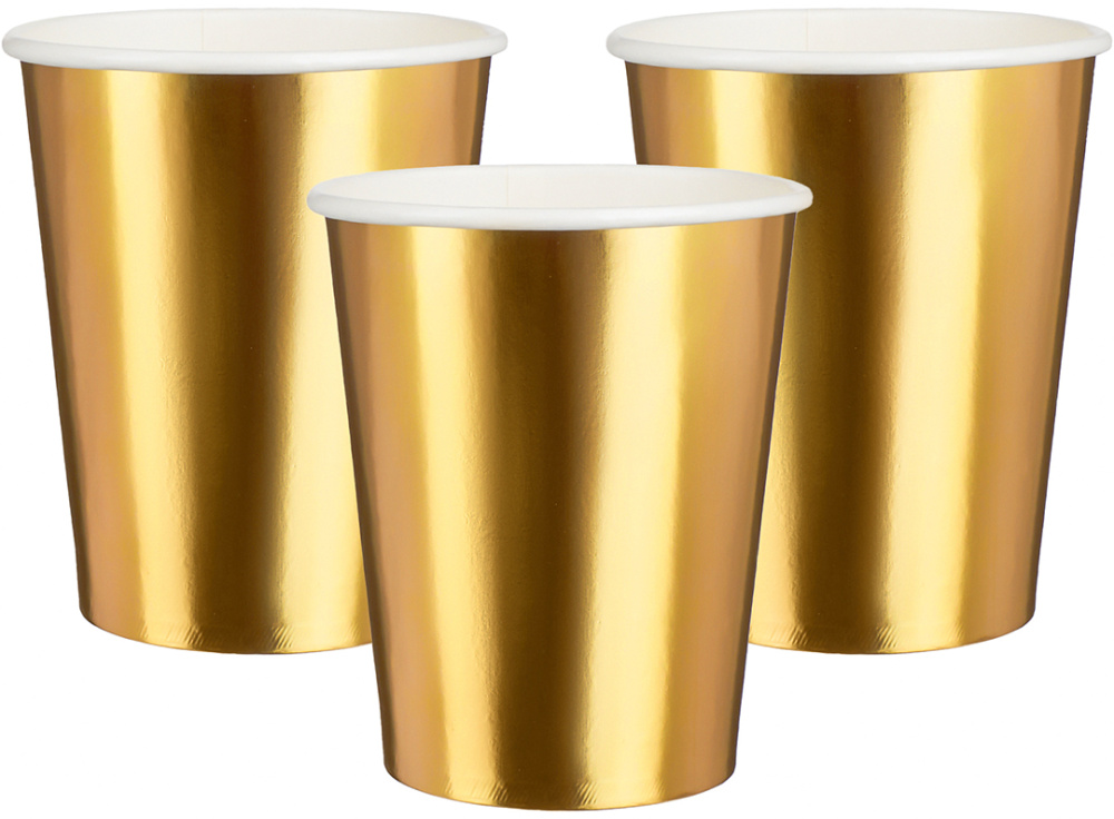 картинка Стаканы (250 мл) Золото, 6 шт. от магазина FiestaGift