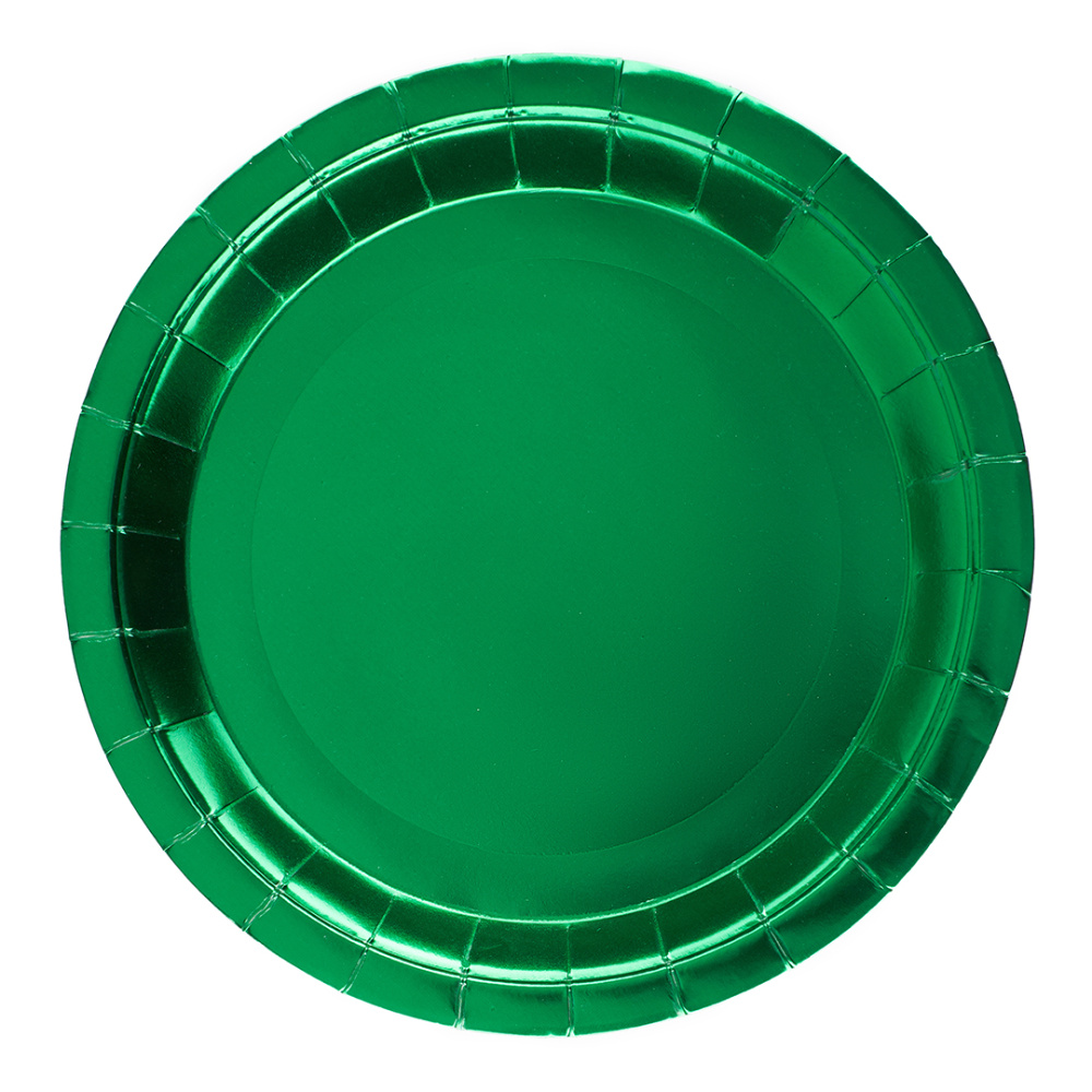 картинка Тарелки (9''/23 см) Зеленый, Металлик, 6 шт. от магазина FiestaGift