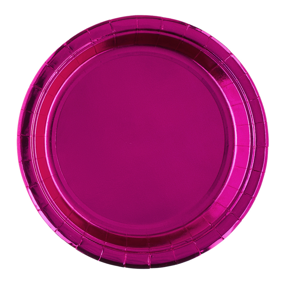 картинка Тарелки (7''/18 см) Фуксия, Металлик, 6 шт. от магазина FiestaGift