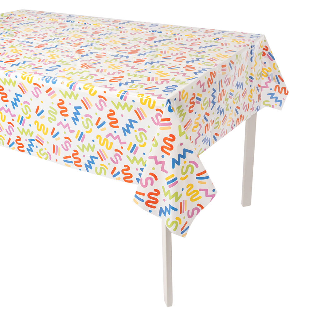 картинка Скатерть одноразовая, Яркие зигзаги, 120*180 см, 1 шт. от магазина FiestaGift
